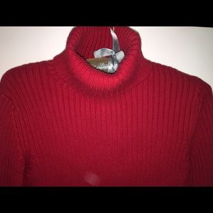 DKNY Red Turtleneck Sweater
